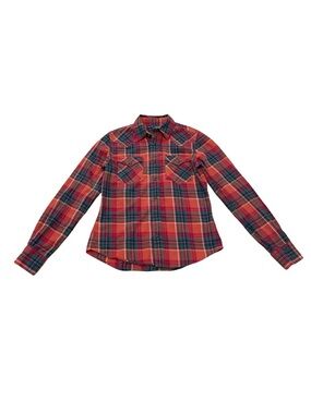 Ralph Lauren Men’s Red & Green Plaid Flannel Shirt Y2K